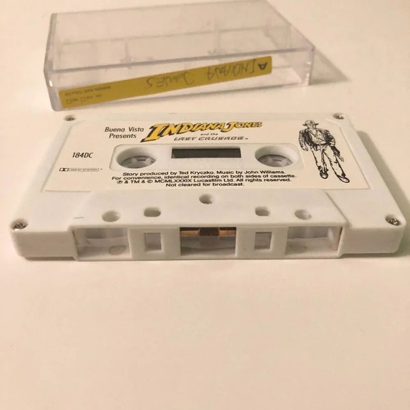Vtg 1989 Indiana Jones  and The Last Crusader Cassette Tape - Picture 7 of 8